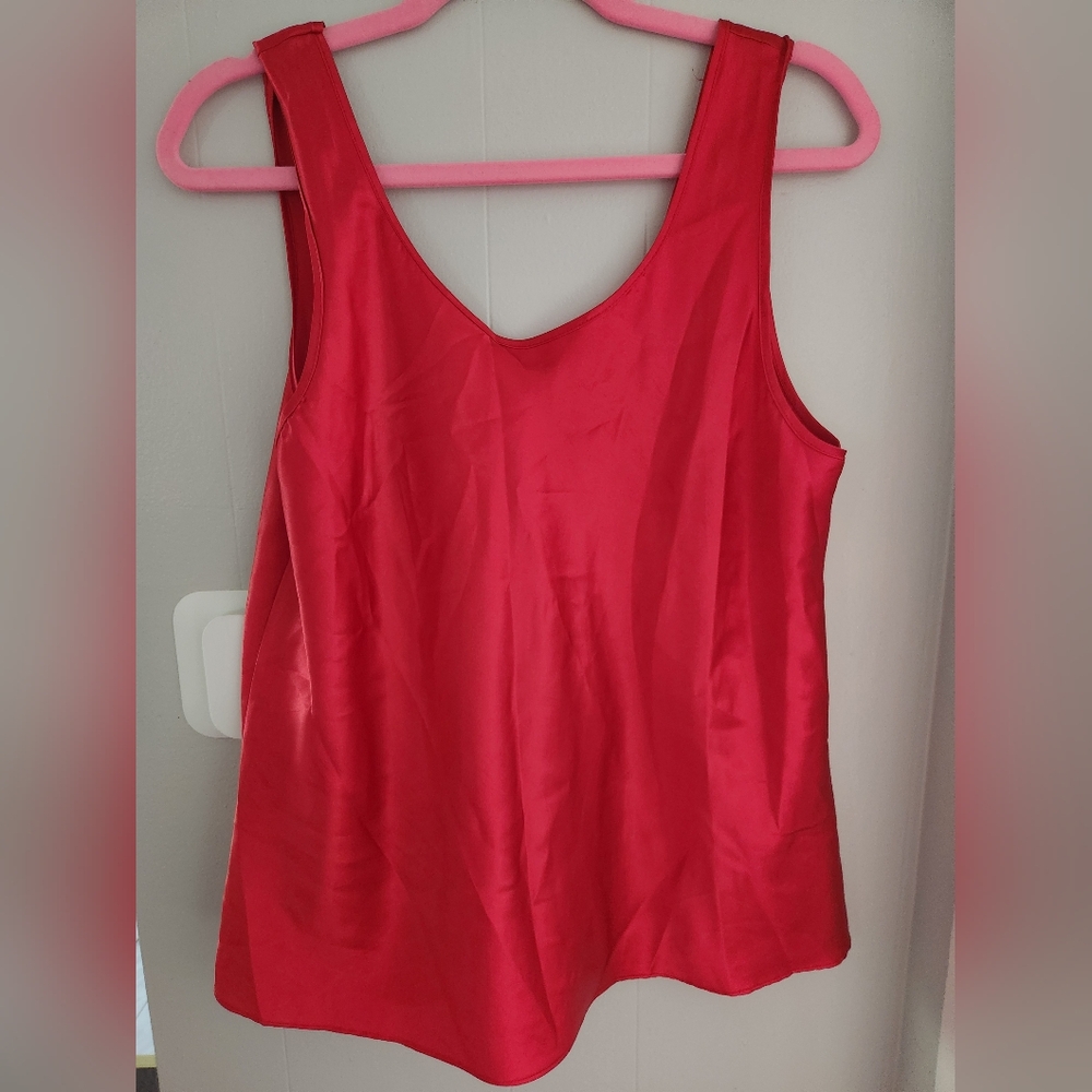 Vintage Cinema Etoile Satin Lingerie Top L